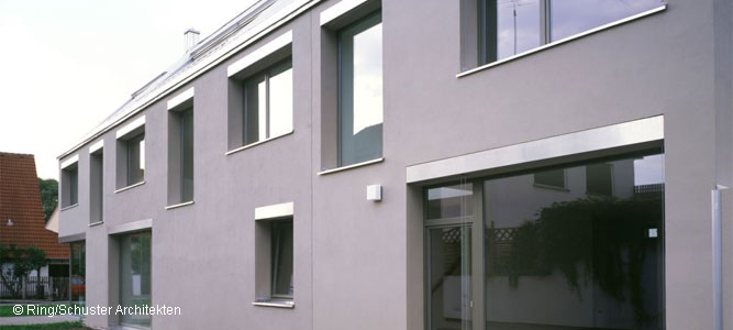 Anerkennung für 2 x 2 Reihenhäuser beim Architekturpreis Dachau 2006